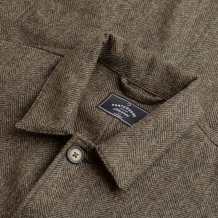 Labura Herringbone Wool Brown