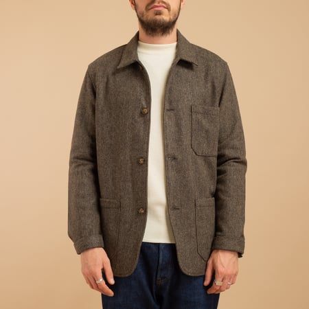 Labura Herringbone Wool Brown