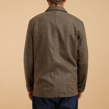 Labura Herringbone Wool Brown