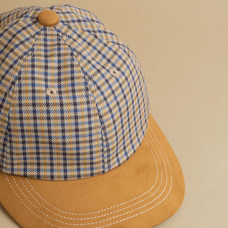 Check Bicolore Cap Beige