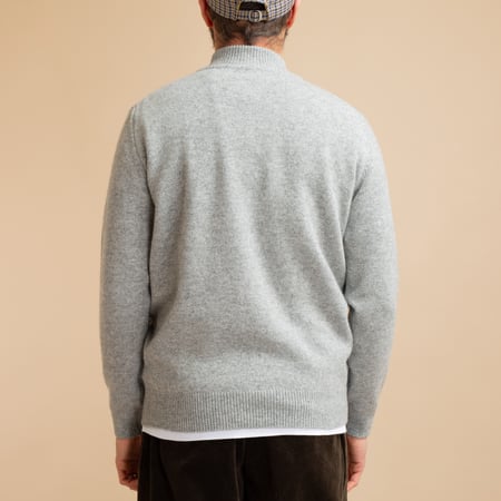 Wool/Cashmere Turtleneck Sweater Light Gray
