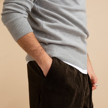 Light Gray Wool Turtleneck Sweater