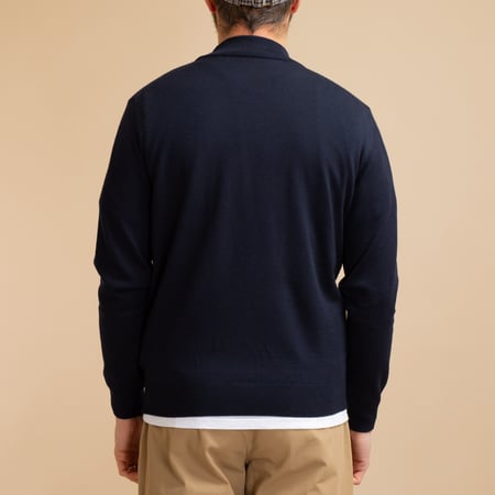 Navy Merino Turtleneck Sweater