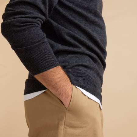 Charcoal Gray Merino Turtleneck Sweater