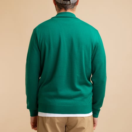 Grass Green Merino Turtleneck Sweater