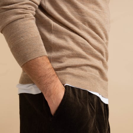 Light Brown Merino Turtleneck Sweater