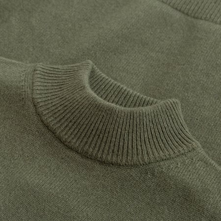 Wool/Cashmere Turtleneck Sweater Moss Green