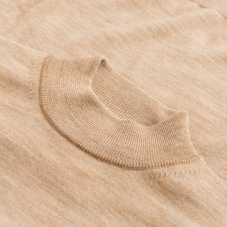 Light Brown Merino Turtleneck Sweater