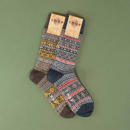 Chaussettes Laine Quiet Forest Denim