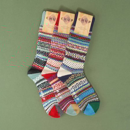 Snow Drop Scarlet Socks