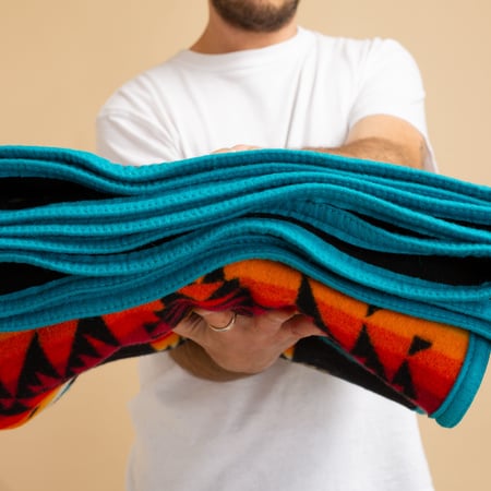 Large Chief Joseph Black Jacquard Blanket