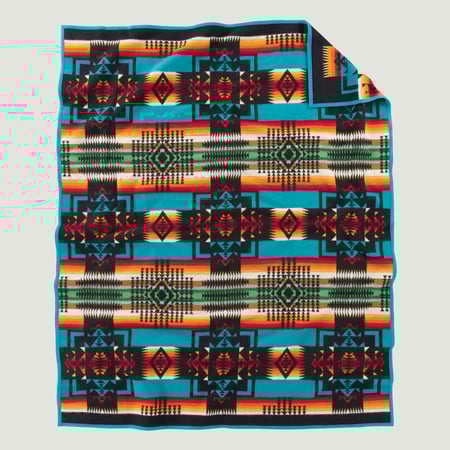 Large Chief Joseph Black Jacquard Blanket