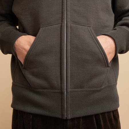 "Sure MFG" Zip Corn Head Hoodie in Ink Black