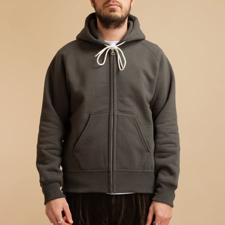 "Sure MFG" Zip Corn Head Hoodie in Ink Black