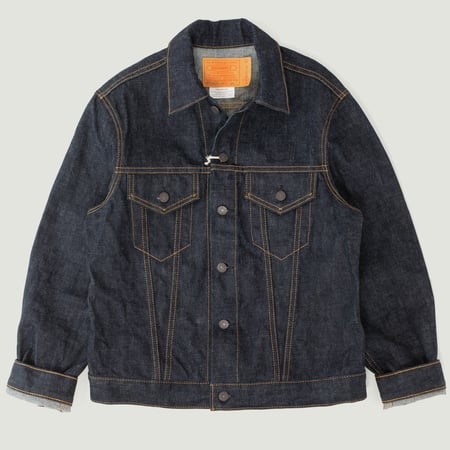 "NO COMPLY" New Trucker Jacket 13,5oz Indigo Selvedge