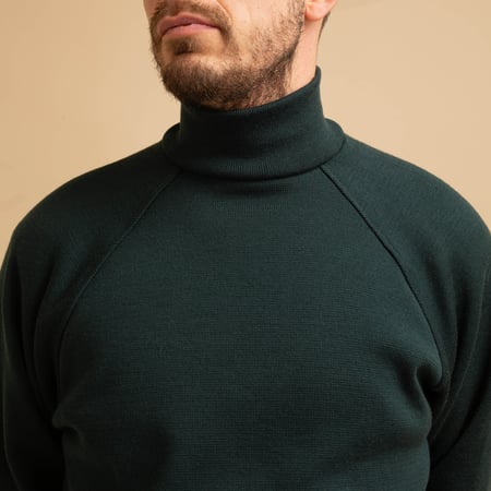 Dark Green Milano Turtleneck Sweater