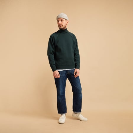 Dark Green Milano Turtleneck Sweater