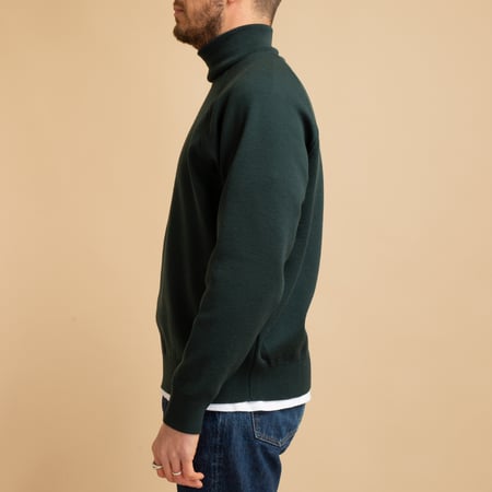 Dark Green Milano Turtleneck Sweater