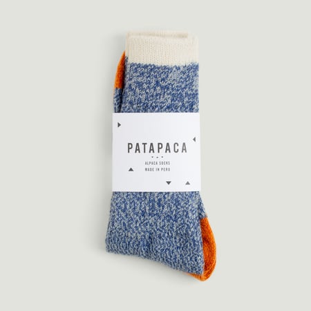 Ribbed Socks Azul/Orange