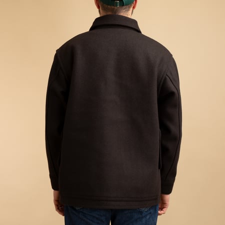 "SURE MFG" Mackinaw Wool Cruiser Jacket in Dark Brown