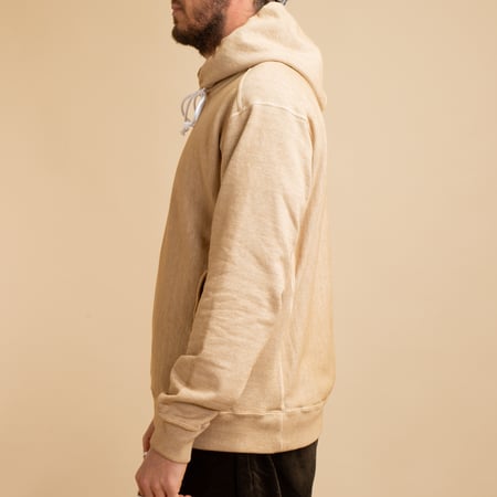 Heavy Pullover Hoodie in Latte Color