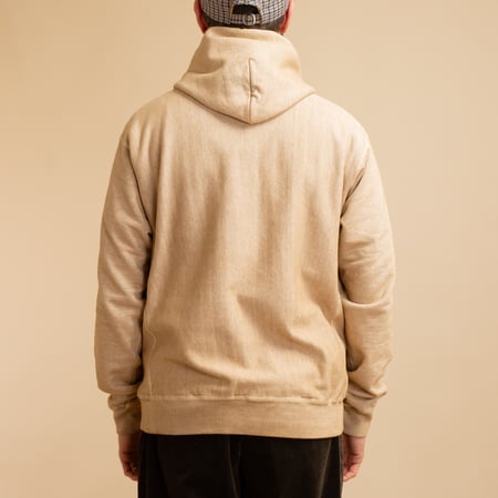 Heavy Pullover Hoodie in Latte Color