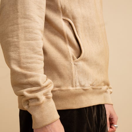 Heavy Pullover Hoodie in Latte Color