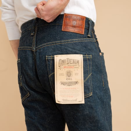 Image-Flâneurs_ONI DENIM / 902ZR-KABEG "Secret Kabuki" 20oz High Rise Relaxed Tapered_Detail-Flasher
