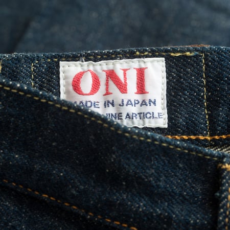 Image-Flâneurs_ONI DENIM / 902ZR-KABEG "Secret Kabuki" 20oz High Rise Relaxed Tapered_Logo Detail