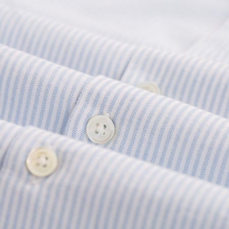 S/S Belavista Camp Collar Stripe Light Blue