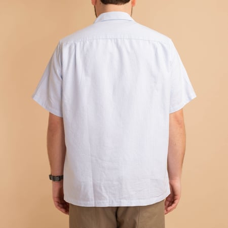 S/S Belavista Camp Collar Stripe Light Blue
