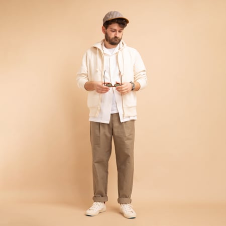S/S Belavista Camp Collar Off White