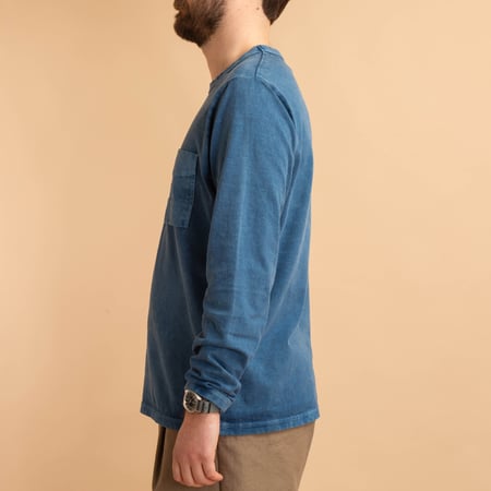 L/S Pocket T-Shirt Fade Blue