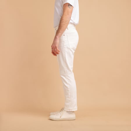 5 Pocket Denim White