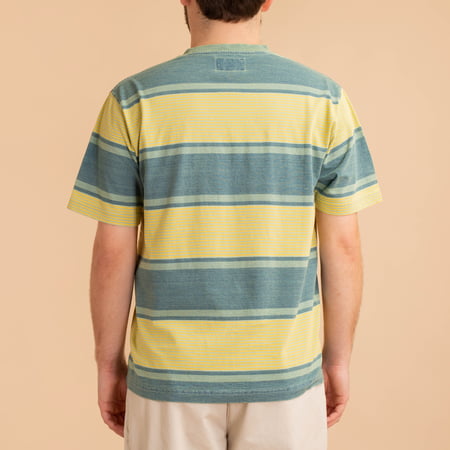 Indigo Stripe Yellow Pocket Tee