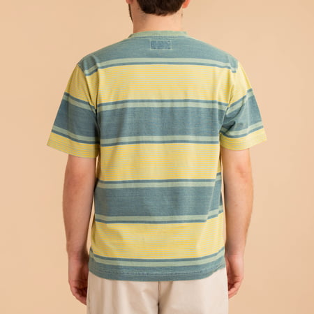 Pocket Tee Indigo Stripe Yellow