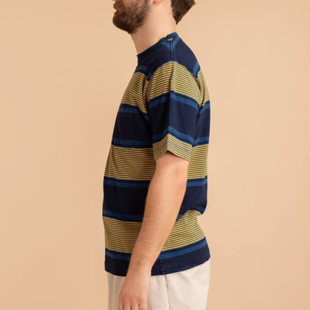 Pocket Tee Indigo Stripe Navy