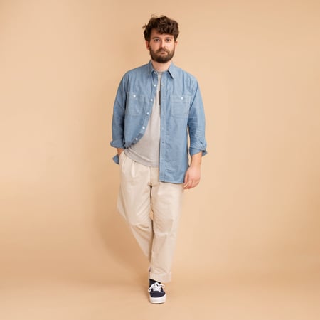 Sax Chambray Work Shirt