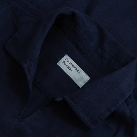 UNIVERSAL WORKS / Smock Overshirt Indigo Herringbone Denim