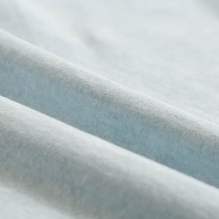 Henley Neck Long Sleeve T-Shirt Fade Saxe