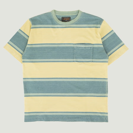 Pocket Tee Indigo Stripe Yellow