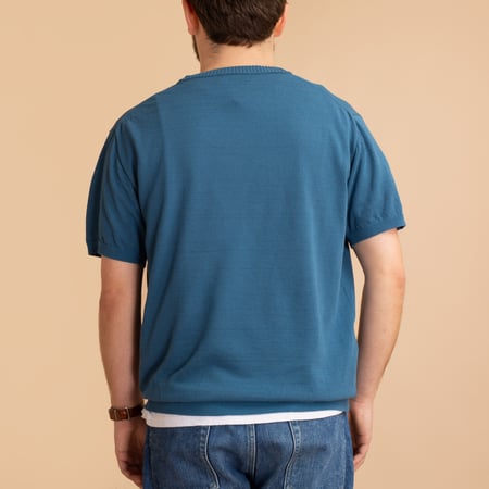 Ice Cotton Crewneck in Smoky Blue