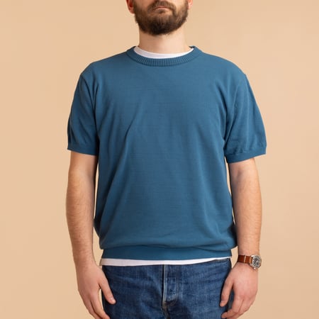 Ice Cotton Crewneck Smoky Blue