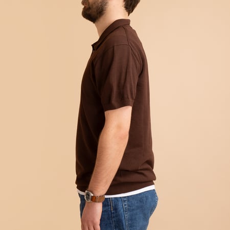 Ice Cotton Turtleneck Brown