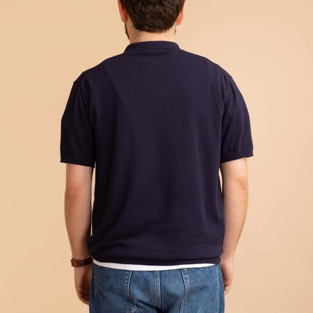 Ice Cotton Poloneck Navy