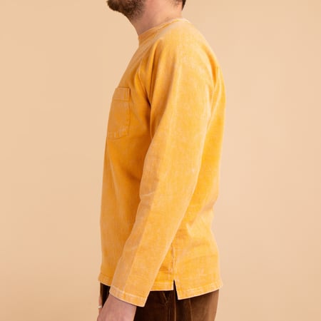 L/S Heavy Raglan Pocket Tee VD-Mustard