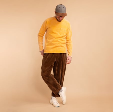 L/S Heavy Raglan Pocket Tee VD-Mustard