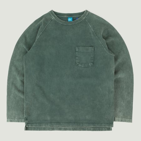 L/S Heavy Raglan Pocket Tee VD-Dark Green