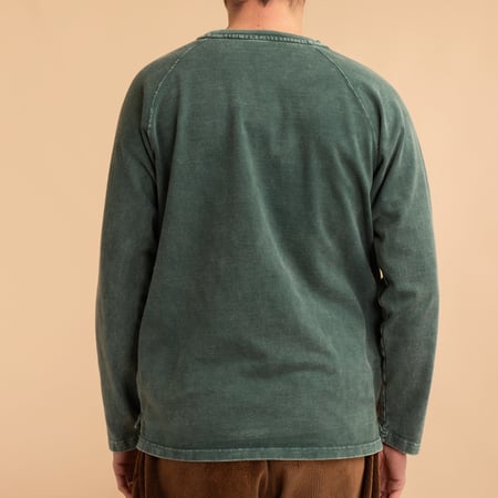 L/S Heavy Raglan Pocket Tee VD-Dark Green