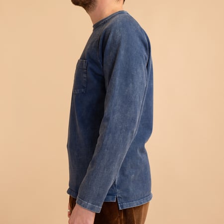 L/S Heavy Raglan Pocket Tee VD-Navy